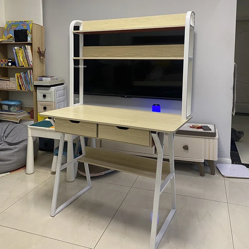 Настольные компьютерные столы Студенческий учебный стол Домашний Книжная полка