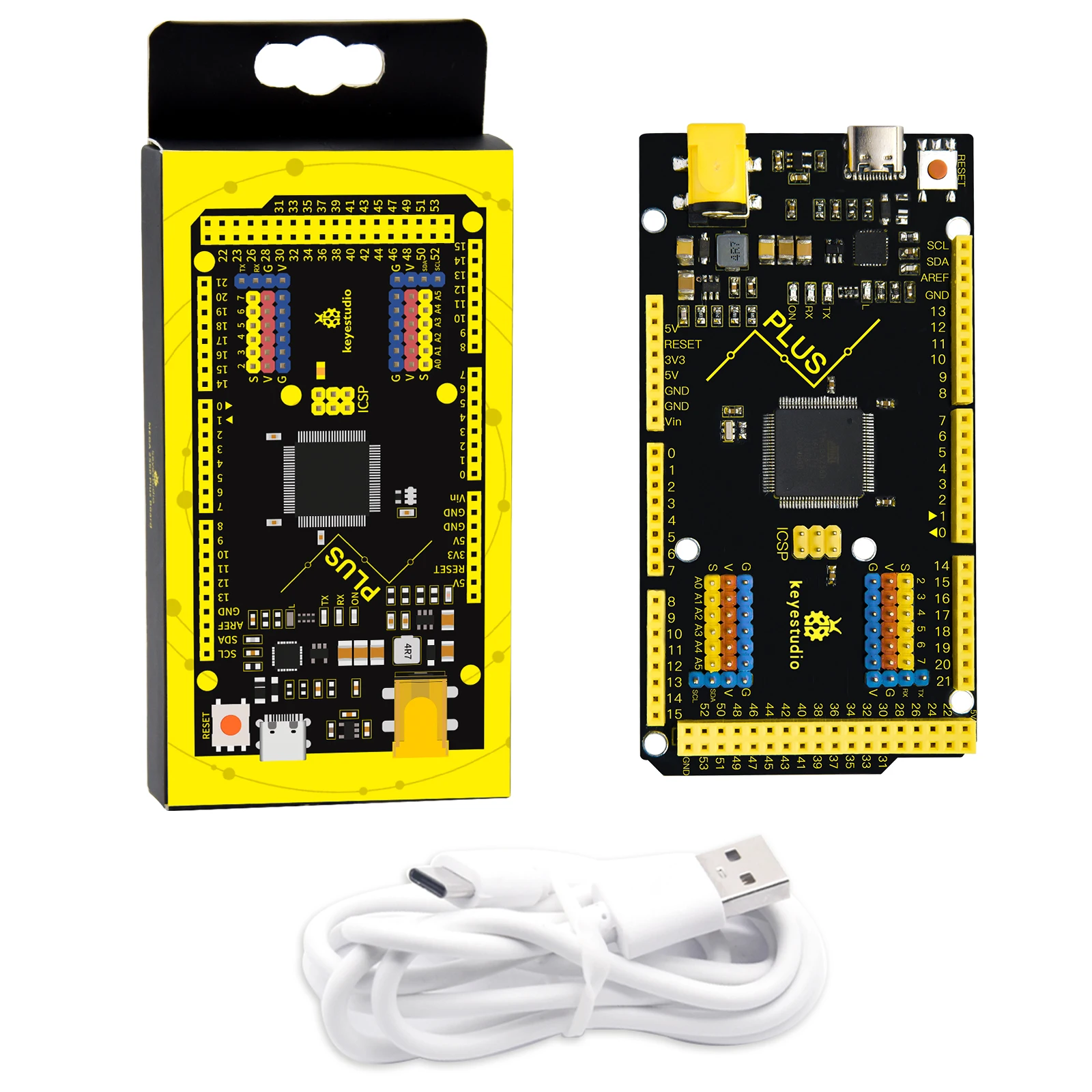 KEYESTUIDO-placa controladora ATMEGA2560-16AU CP2102 USB a Chip TTL 2560 Plus, para Arduino MEGA 2560 REV3