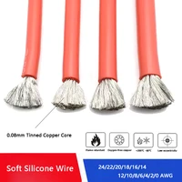 super soft silicone wire electric cable 24 22 20 18 16 14 12 10 8 6 4 2 0 awg flexible automotive tin plated copper wires
