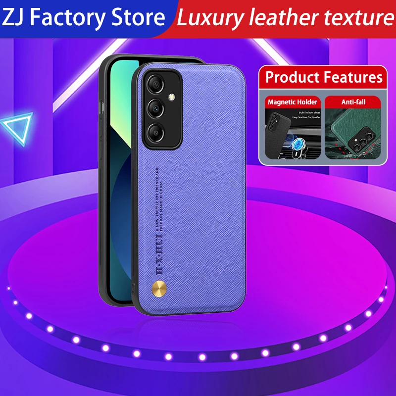 

Чехол для Samsung Galaxy A24 4G, автомобильный магнитный держатель, кожаный чехол для телефона Samung A24 A 24 4G 6,5 дюйма, мягкая рамка, силиконовая задняя крышка