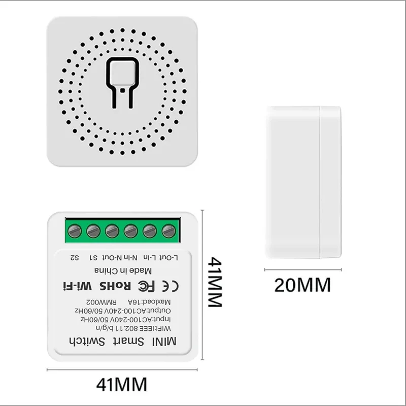 Смарт-переключатель Tuya Smart Life с поддержкой Wi-Fi 16 А