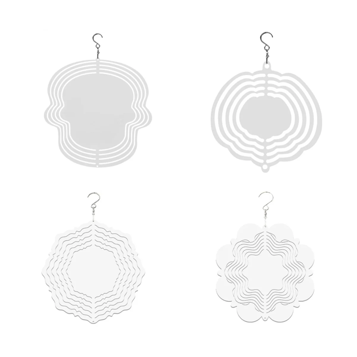 

Halloween Atmosphere Wind Power White Coated Aluminum Plate Double-Sided Printing Thermal Transfer Wind Chime Turntable