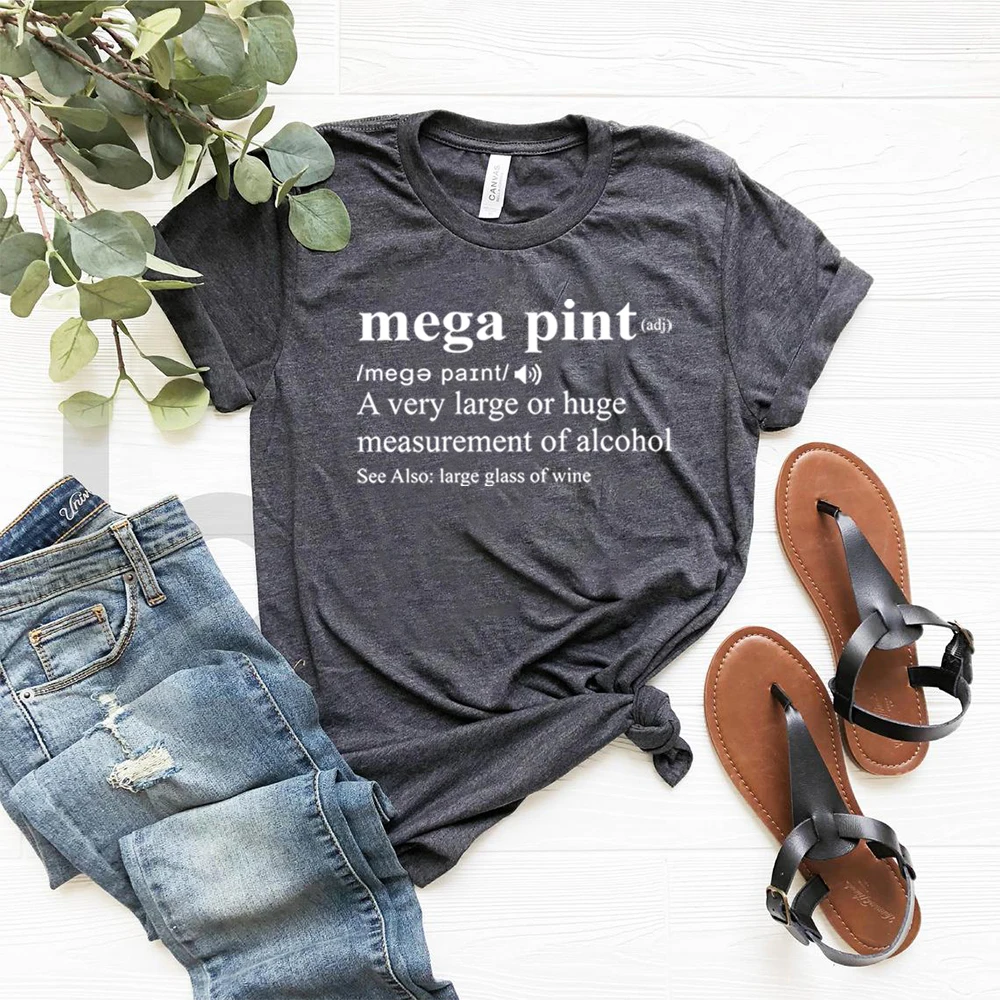 

Mega Pint Definition Shirt Justice for Johnny Depp T-Shirt Mega Pint Noun Shirts Hearsay Brewing Company Funny Wine Lover Tops