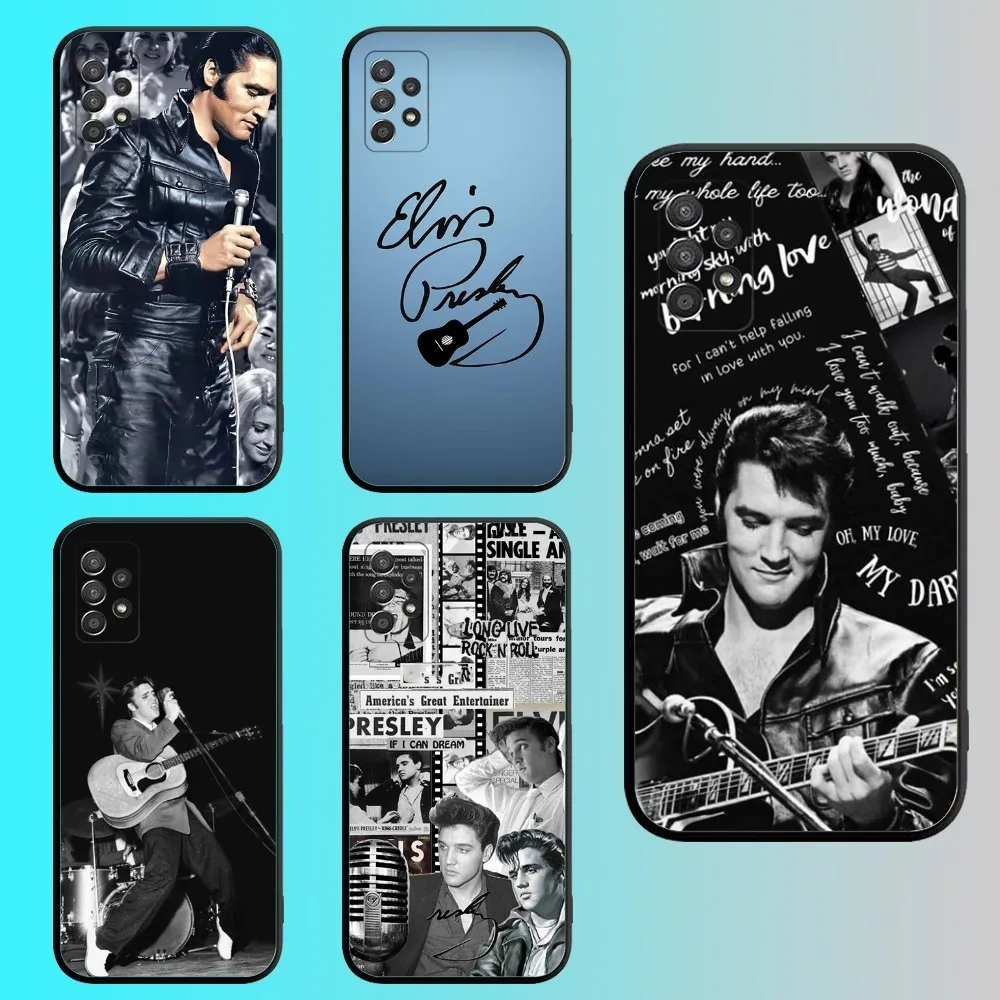Чехол для телефона E-Elvis Singer P-Presleies Samsung S 25 24 21 22 23 30 20 Ultra Plus Fe Lite Note 10 9 5G черный