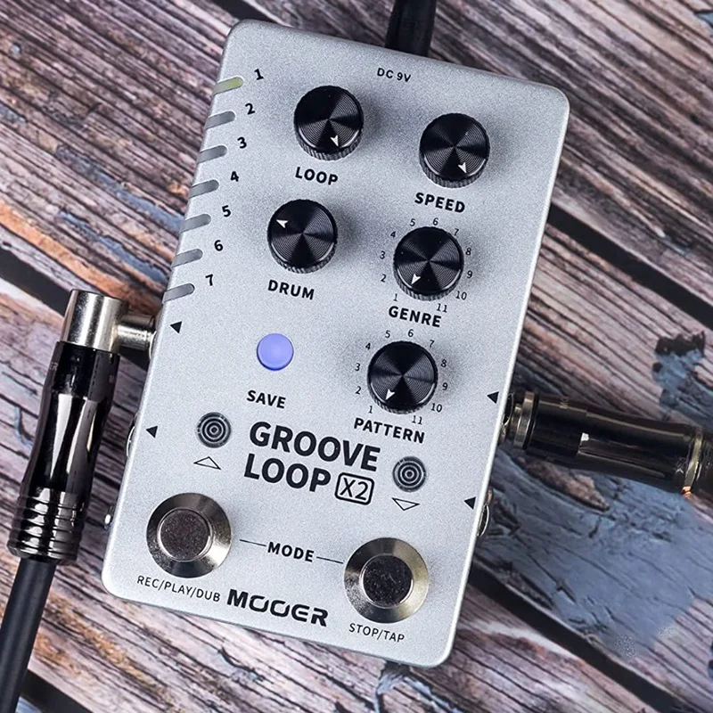 Mooer Groove Loop X2 стерео гитара Looper с 14 слотами барабанная машина педаль 121 различные