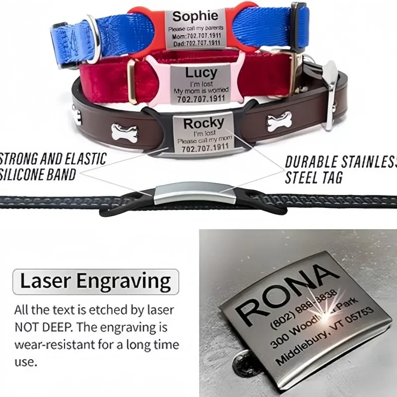 Идентификационная бирка для домашних животных Персонализированная из