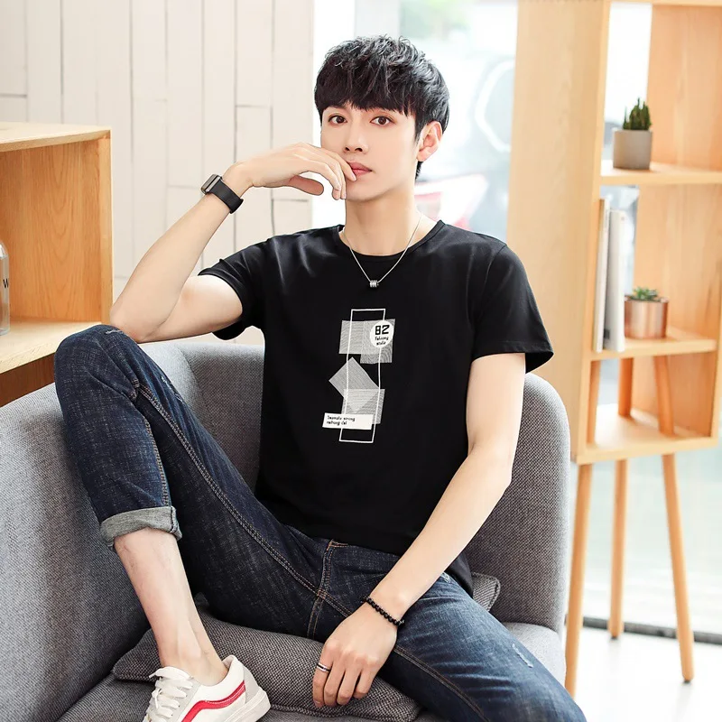 

11738 Size 5XL Tee Shirt Homme Summer Short Sleeve Casual Men's T Shirts Male TShirts Camiseta Tshirt Homme