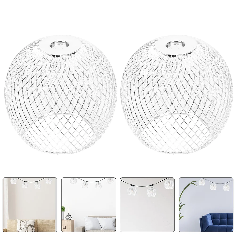 

2pcs Lamp Shades Metal Pendant Lamp Shade Craft Lampshade Lamp Cover for Decor