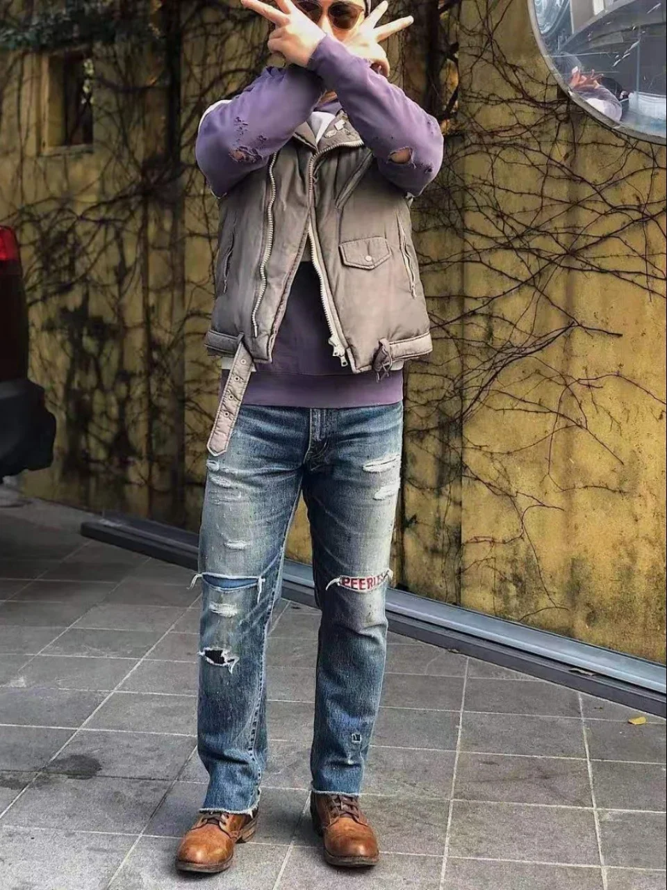 Фото [Розничная и оптовая продажа] VISVIM WMV 0021 PARCO JOURNEYMAN JM Washed Destroy Nine Point Jeans 071 №4