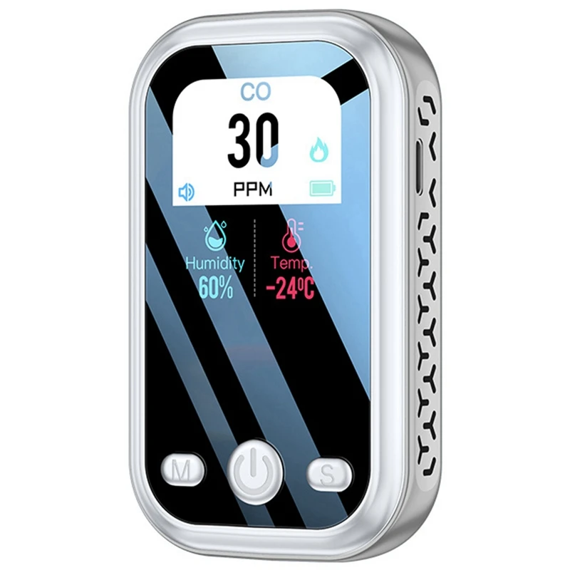 

Портативный детектор оксида углерода с сигнализацией о моноксиде углерода, измеритель температуры и влажности воздуха