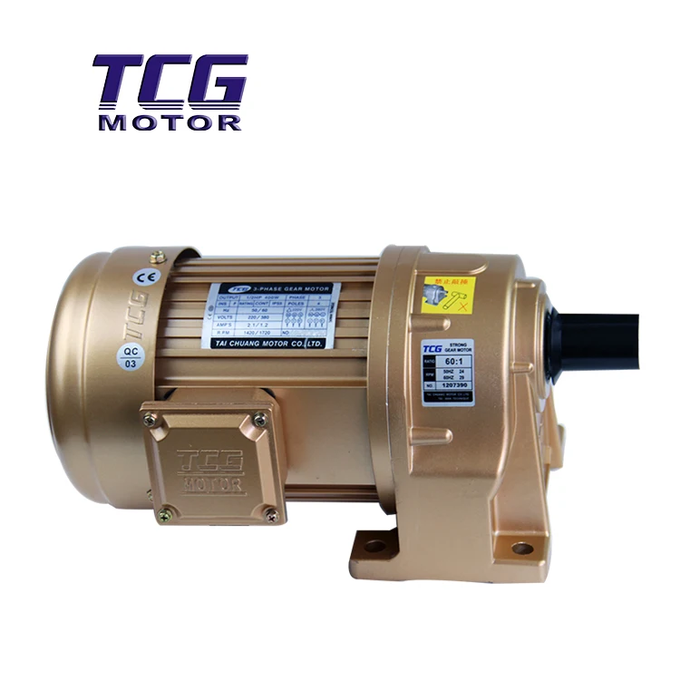 TCG AC 2HP 1.5KW 220/380V 3-Phase Geared Motor Foot Mount type 3--1800:1 Ration