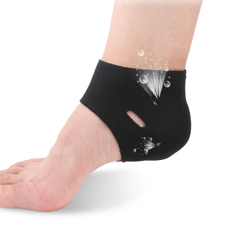 

1Pair Silicone Moisturizing Gel Heel Socks Black Elastic Cloth Cracked Dry Foot Skin Care Protectors Insole Pad Sock Anti-crack