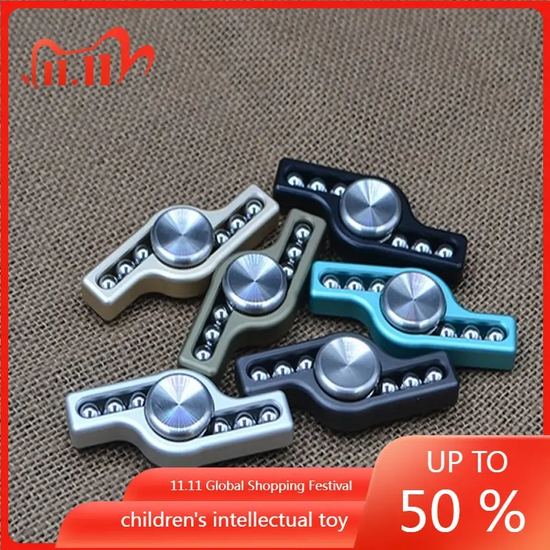 

EDC Hand For Autism ADHD Anxiety Stress Relief Focus Kids Alloy Metal Aluminum Spinner With Steel Balls Hand Fidget Spinner Toys