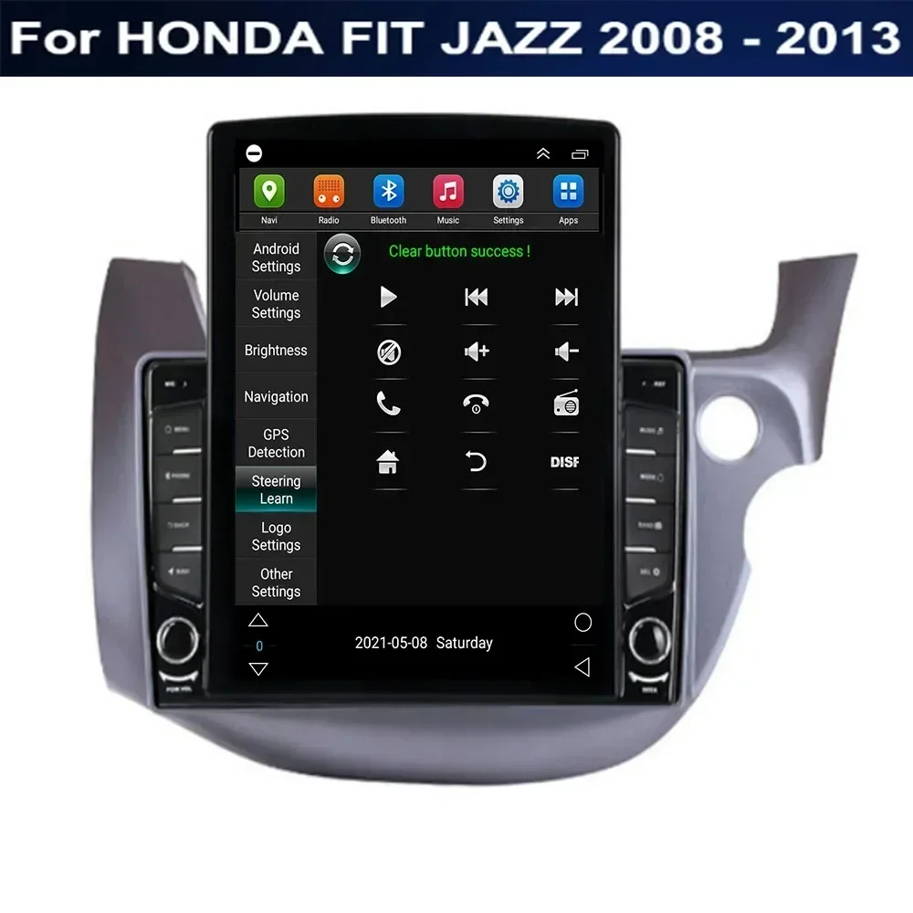 9 7-дюймовый Android 14 для HONDA FIT JAZZ 2008-2013 RHD Tesla Тип Автомобильный радиоприемник