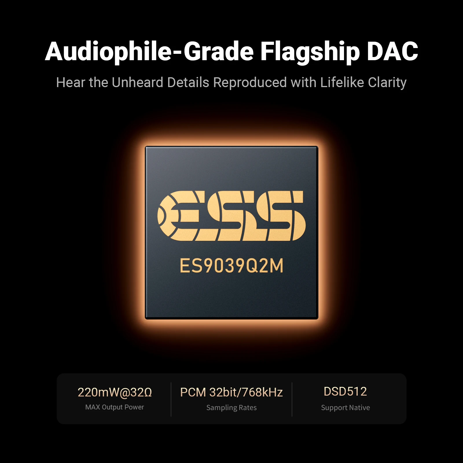 Фото Портативный HIFI-усилитель для наушников Fosi Audio DS3 DAC с XMOS XU316, DSD512, донгл DAC, разъемы 4.4 мм (балансный) / 3.5 мм (небалансный) №2