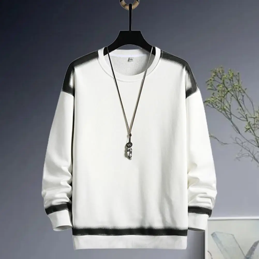 

Trendy Men Tops Pullover Casual Stretchy Hem Men Fall Tops Men Autumn Sweatshirt Men Autumn Sweatshirt