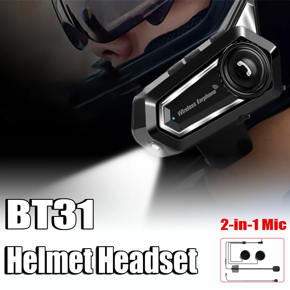 

Bluetooth-гарнитура BT31 мотоциклетная с шумоподавлением и микрофоном