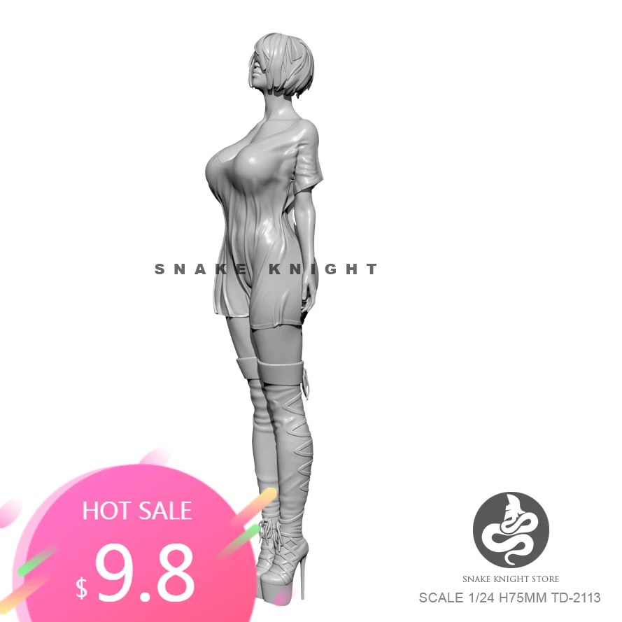 

1/24 Resin Figure Kits Beauty Model Self-assembled TD-2230