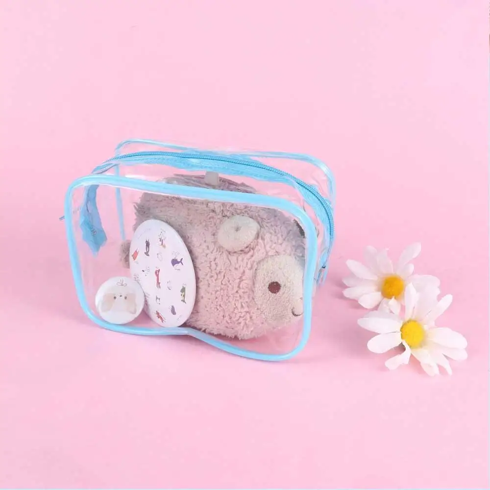 

Women PVC Travel Makeup Cosmetic Toiletry Plastic Zip Transparent Bag