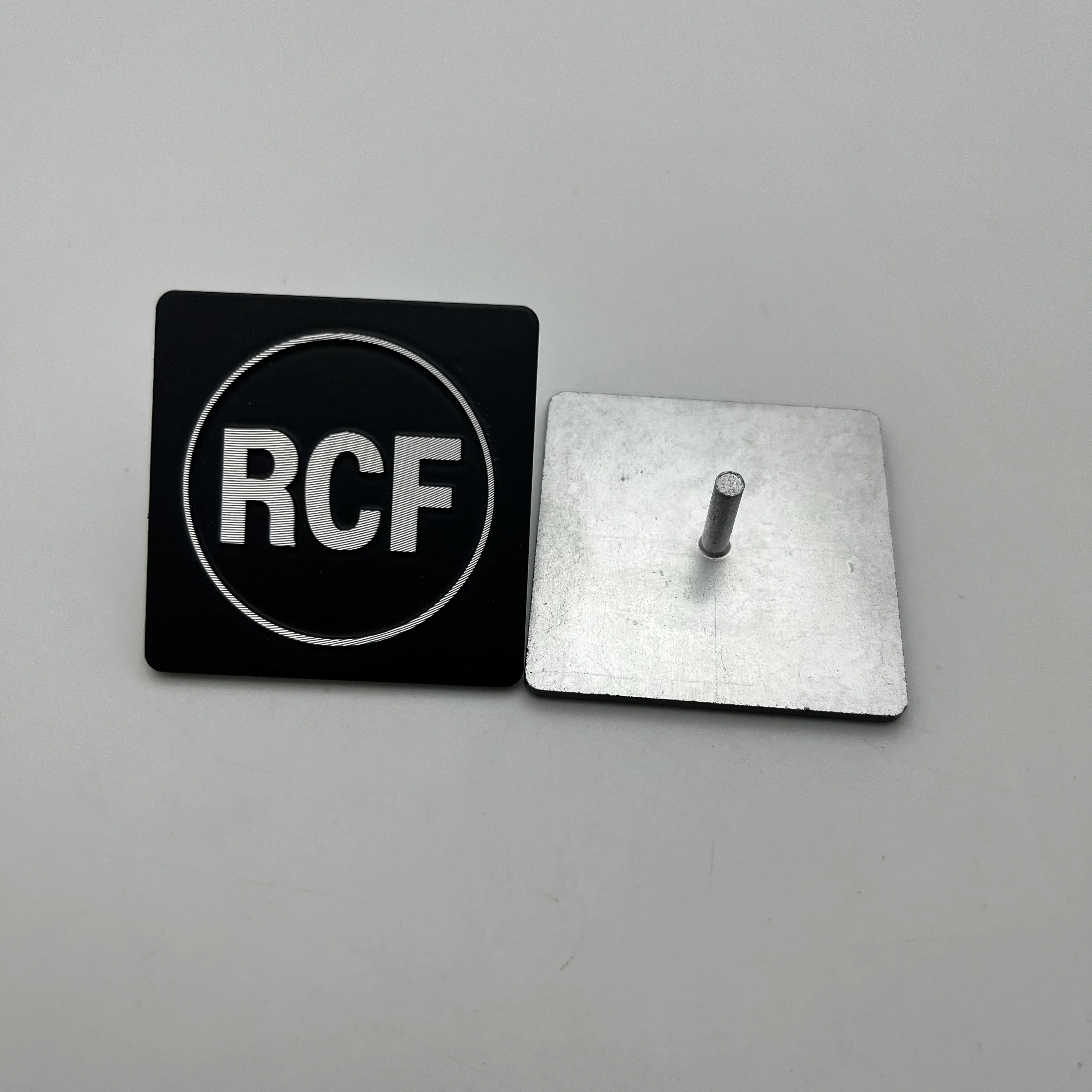 Фото 2 шт. наклейка с эмблемой 3D металлический алюминиевый сплав динамик RCF наклейки автомобильный Стайлинг значки украшения автомобильные аксессуары №4