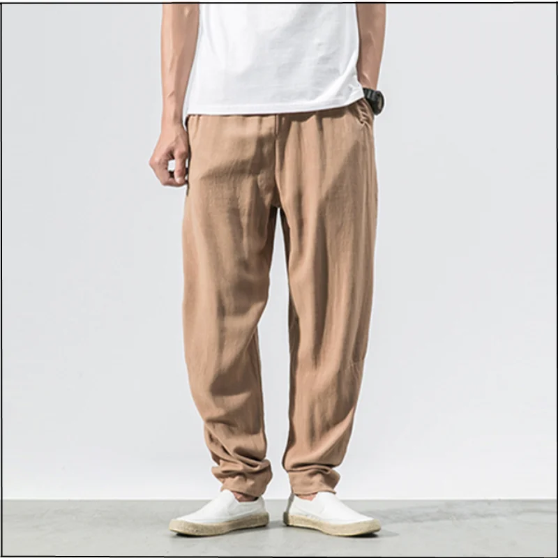 

Брюки-султанки мужские свободного покроя, в китайском стиле