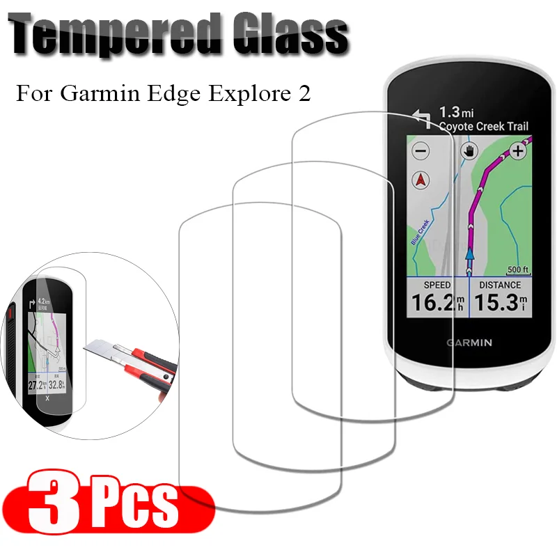 

Anti-scratch Tempered Glass Screen Protector for Garmin Edge 1040 1030 820 830 520 530 130 Edge Explore 2 HD Protective Film