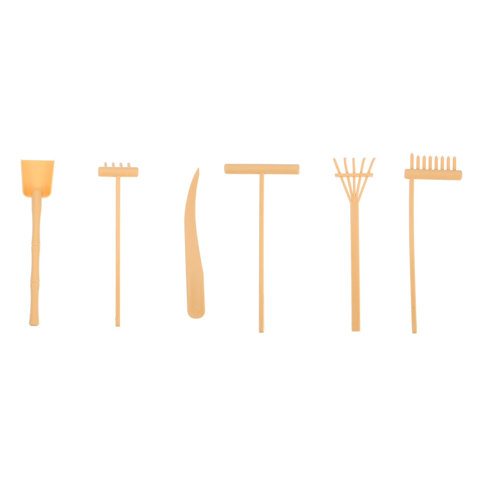 

6pcs Sand Rakes Toys Mini Push Rakes Crafts Zen Rakes Ornaments for Home