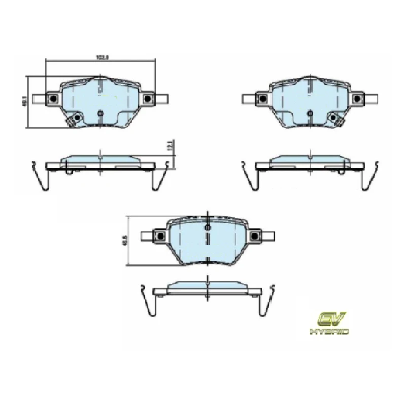 

Задние тормозные колодки THREEON для TOYOTA bZ3 2022- Atto 3 2021- Sealion05 DM-i 2024- Hybrid, Dolphin, Qin Plus DM-i и EV, Chaser 05