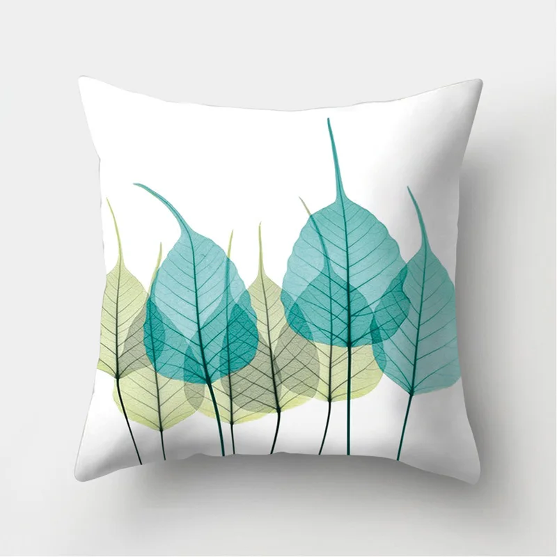 45X45cm Flower Pattern Decorative Cushions Pillowcase Polyester Cushion Cover Throw Pillow Sofa Decoration Pillowcover - купить по