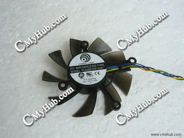 Для ASUS HD7770 EAH5830 6850 6790 GTX550Ti GTS450 PLA08015S12HH DC12V 0 35A графический охлаждающий вентилятор