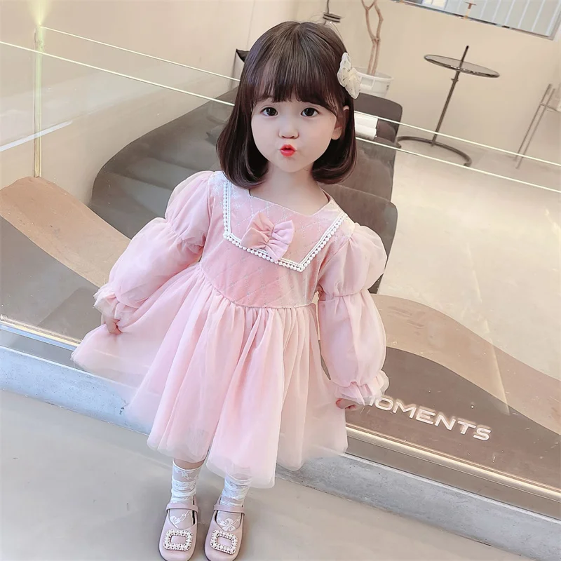 

Girl Dress Party Evening Gown Cotton 2022 Pink Spring Autumn Cotton Flower Girl Dress Vestido Robe Fille Ball Gown Kids Baby Chi