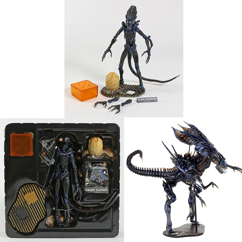 

Revoltech Sci-Fi 016 Alien Warrior 018 Aliens Queen Action Figure Model Toys Horror Doll Desk Decoration Christmas Present