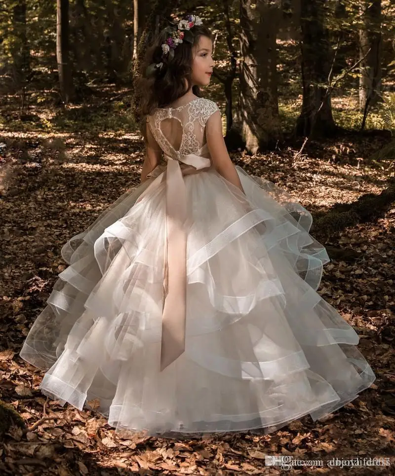 

Girls Long Wedding Dress Lace Piano Performance Evening Dress Flower Girl Wedding Tutu Princess Dress Vestido Para Niños