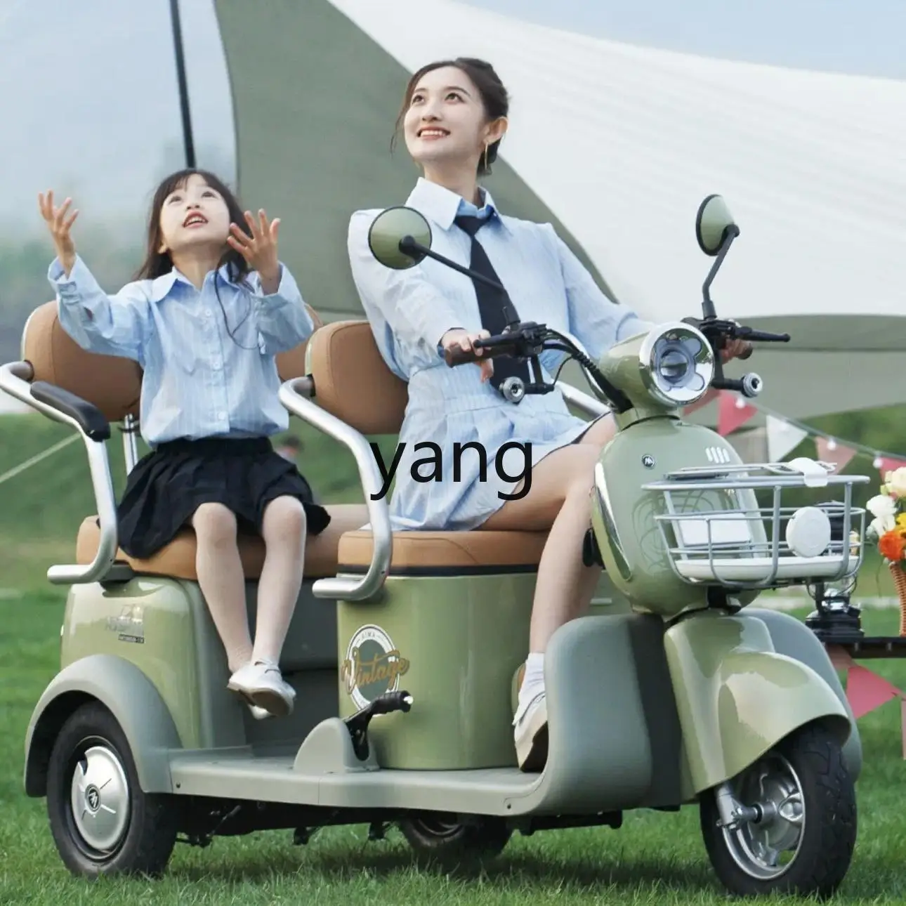 Электрический трехколесный велосипед L мм Xingyu A3 женский аккумулятор небольшого и