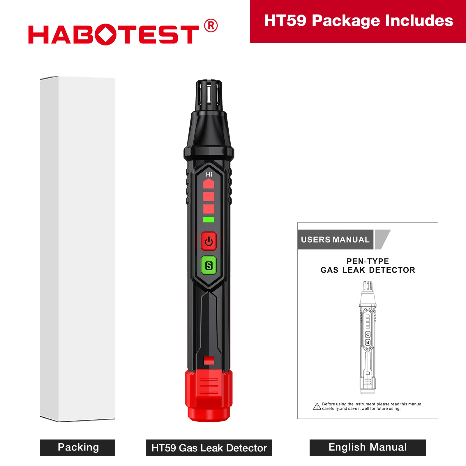 

HABOTEST HT59/HT60/HT61 Детектор утечки газа