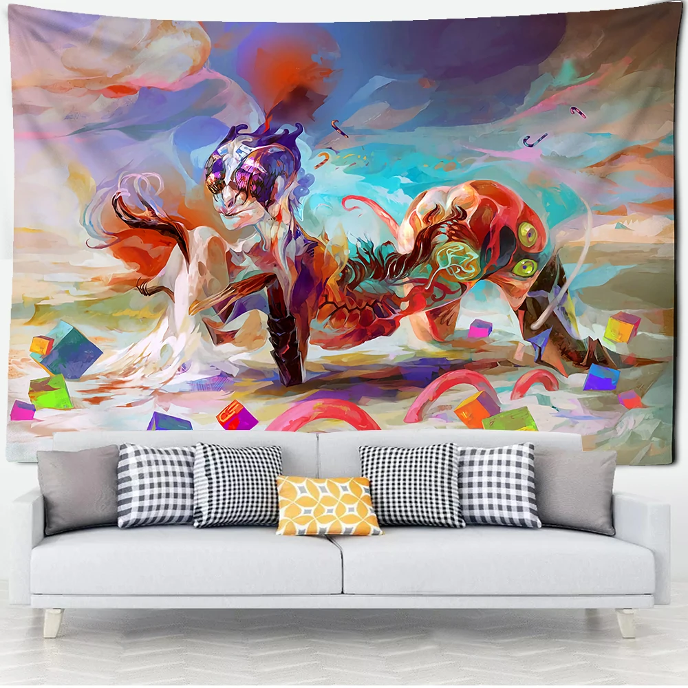 

Художественный декоративный гобелен Freehand с граффити, настенный Подвесной Настенный декоративный эстетический декор для комнаты, коврик дл...