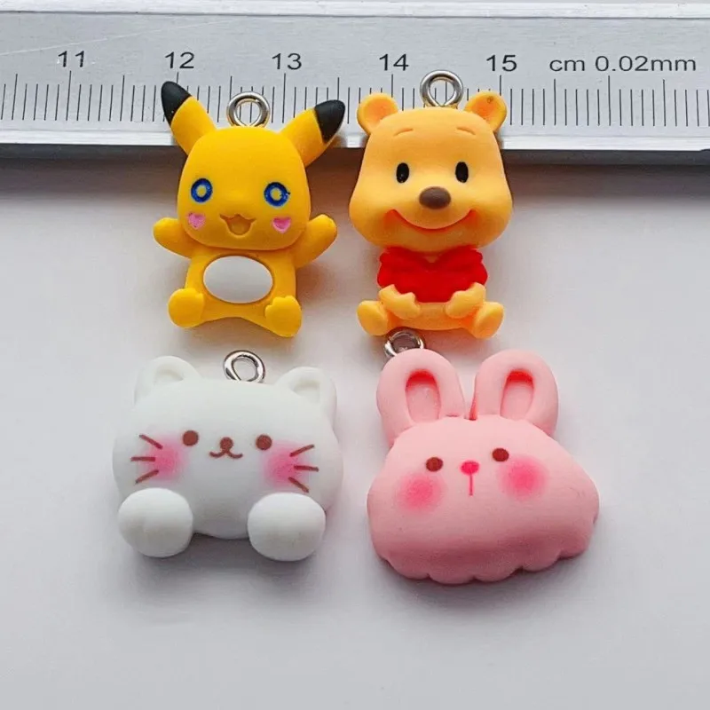 

Cute cartoon bear, rabbit and cat accessories Diy earrings, bracelets, pendants, accessories, mobile phone production, wholesale