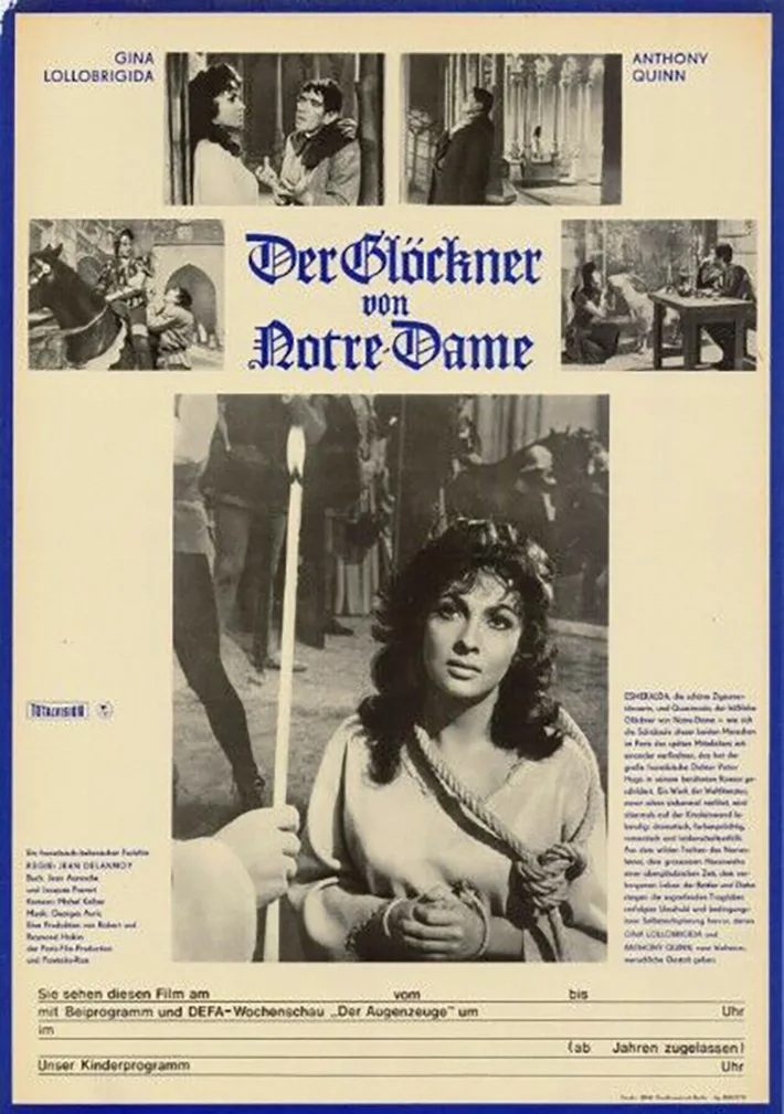 Художественный плакат Нотр-дама Парижа (1956) художественный Нотр-дамы наклейки на