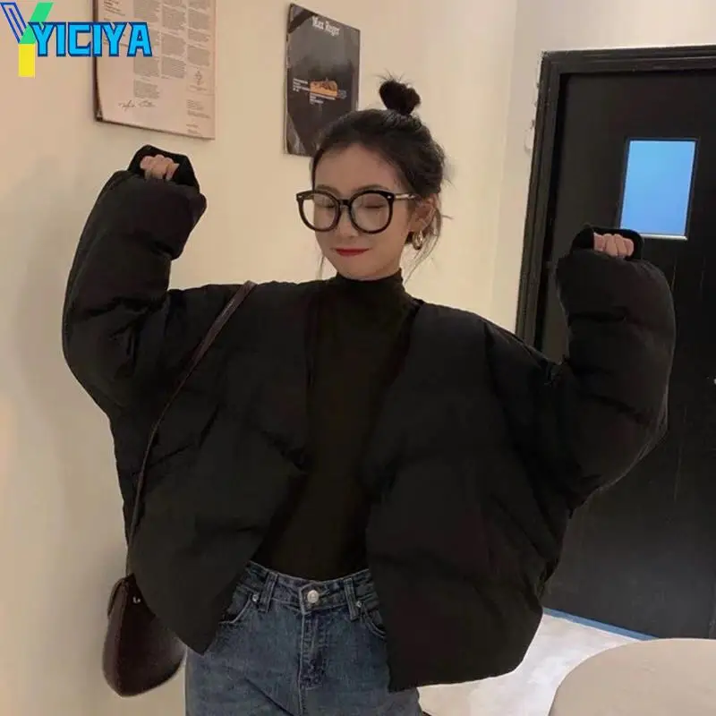 YICIYA Parkas Fall Winter Jacket Women 2023 Coat New Streetwear Casual Fashion Solid Jacket Thicken Warm Outwear Female Clothing