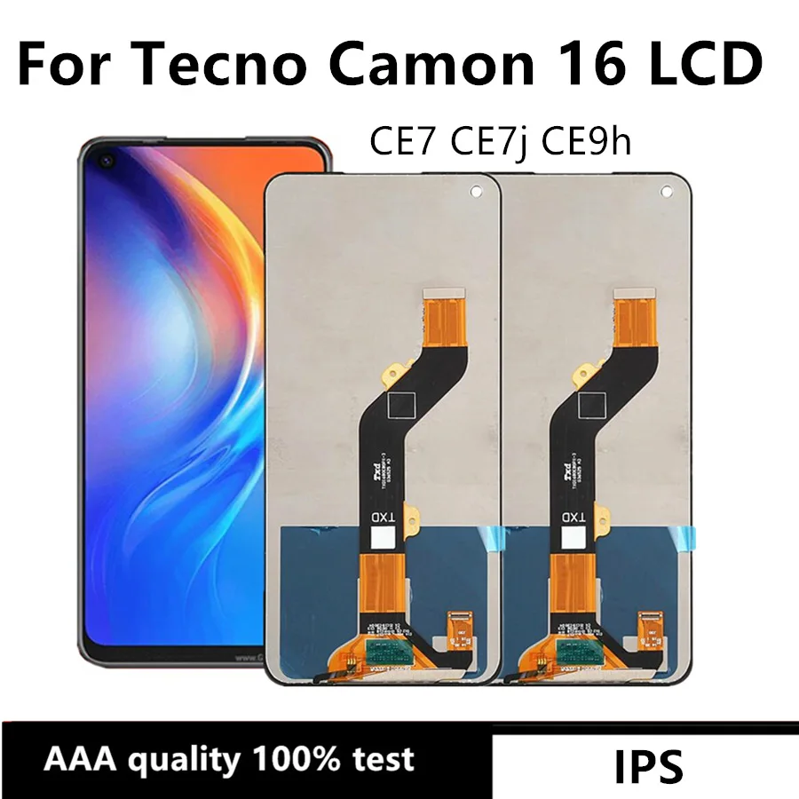 

6.8" LCD For Tecno Camon 16 CE7 CE7j CE9h LCD Display Touch Screen Digitizer Assembly Replacement
