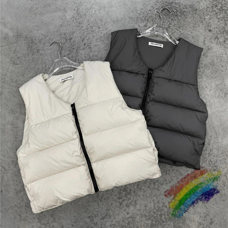 

Sleeveless Cole Buxton PUFFER JACKET Parkas Men Women 1:1 High Quality Zipper Vintage Coats Outerwear Male Vest Clothes