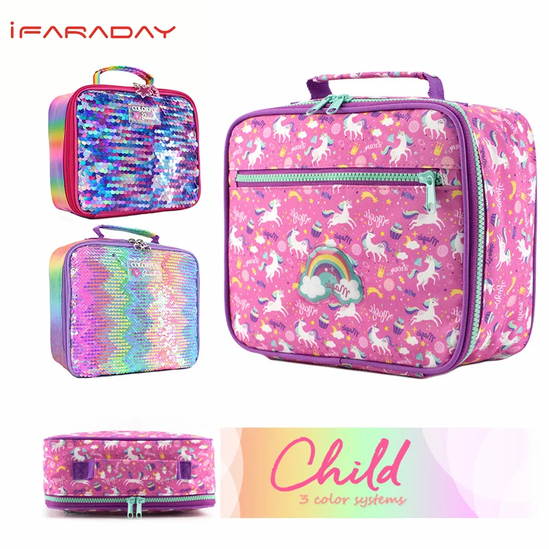 iFARADAY Cartoon Lunch Bag Portable Insulated Lunch Box Girl Boys Back to School  Reusable Lunch Tote Kit Game Play 2022 New