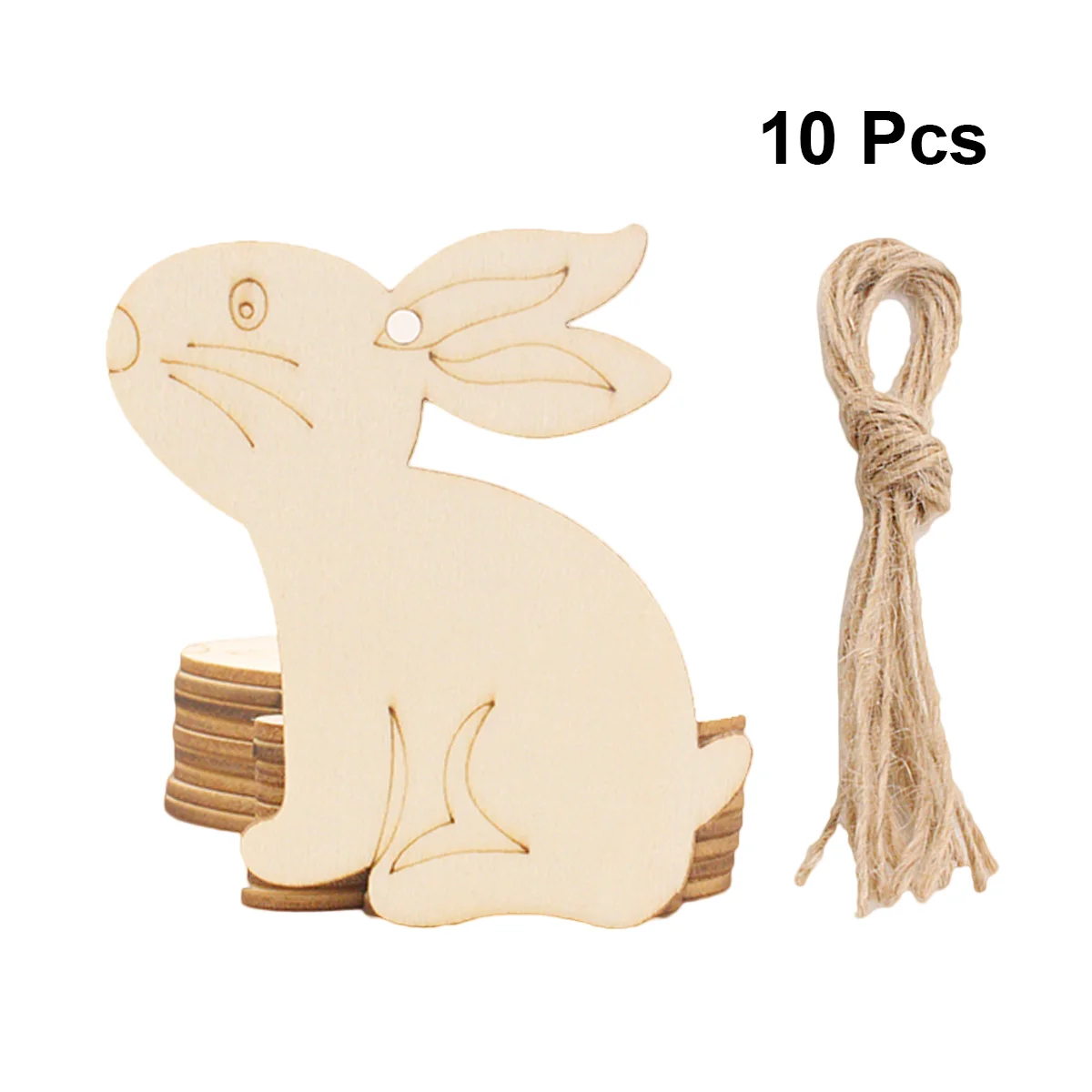 

Easter Hanging Decoration Party Bunny Rabbit Wooden Pieces Crafts Wood Craft Pendant Spring Diy Shape Egg Ornaments Tag Gift