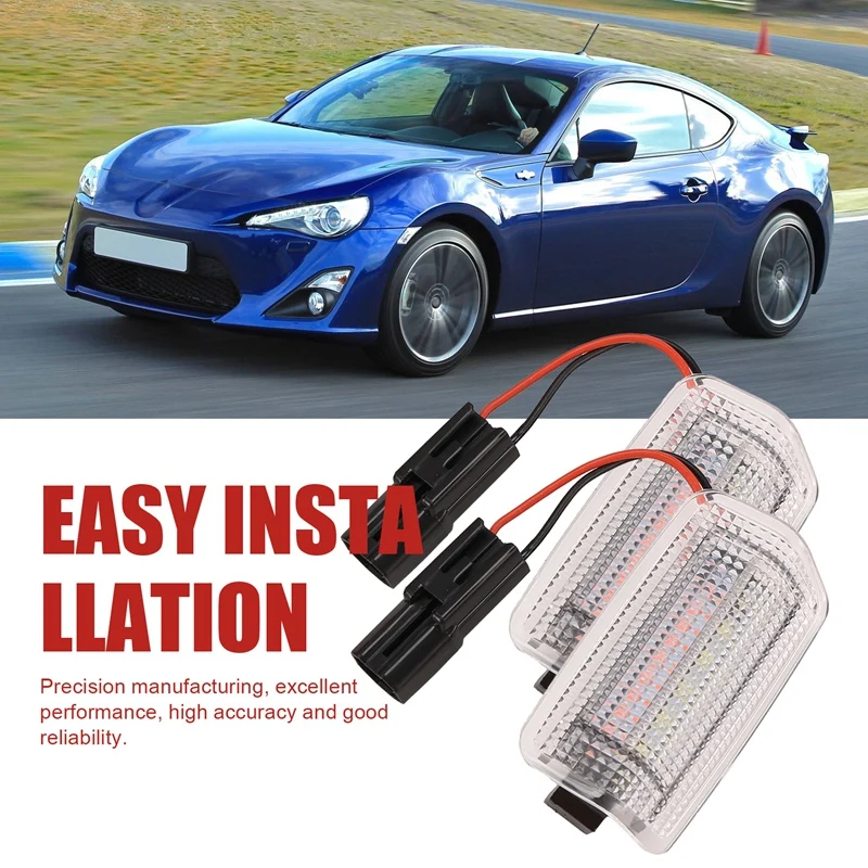 2 шт. белый красный автомобильный светодиодный светильник для дверей Toyota Wish Prius