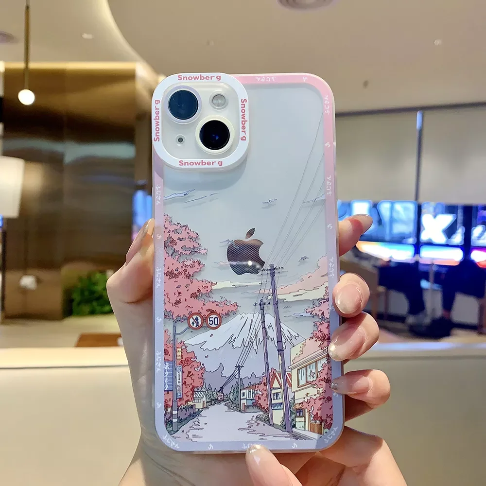 

Hot Sales Landscape Oil Painting Phone Case For iPhone 13 12 11 Pro Max X XR XS Max 7 8 Plus Soft Back Cover