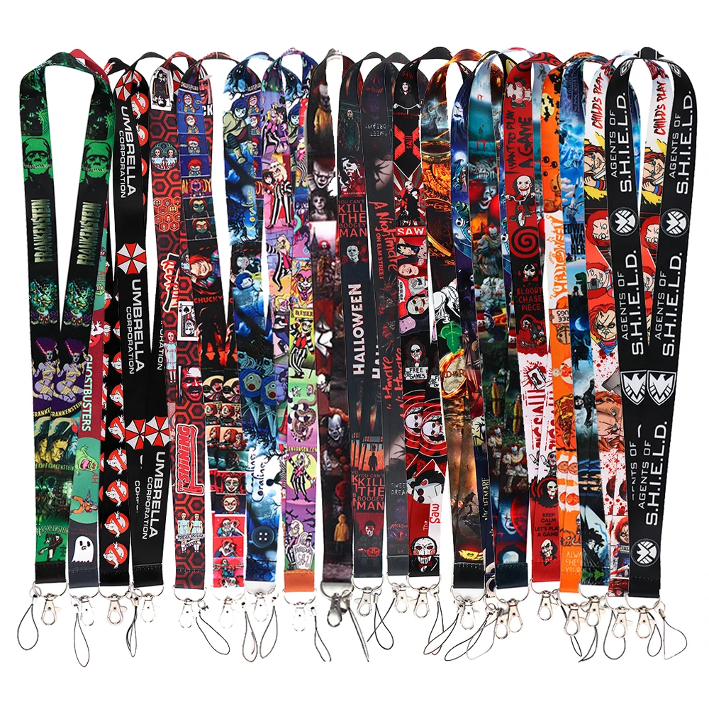 

Wholesale 20pcs/lot Halloween Collection Lanyards for Key Neck Strap For Card Badge Gym Keychain