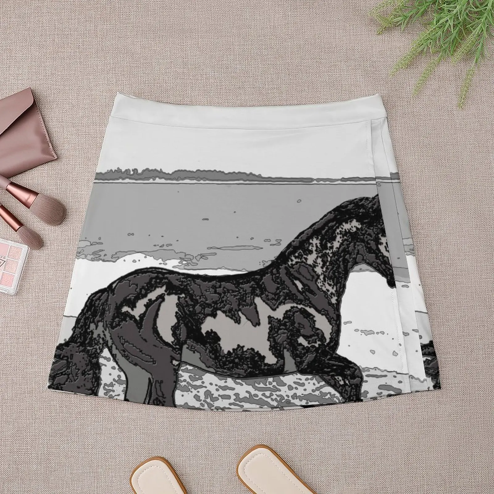 Caballo chileno (Equus ferus caballus) на пляже Мини-юбка Платья комплекты юбок сексуальная юбка