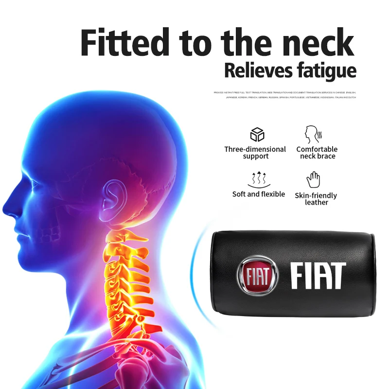 Подголовник автомобильного сиденья из искусственной кожи для FIAT 500 Grande Punto Stilo UNO