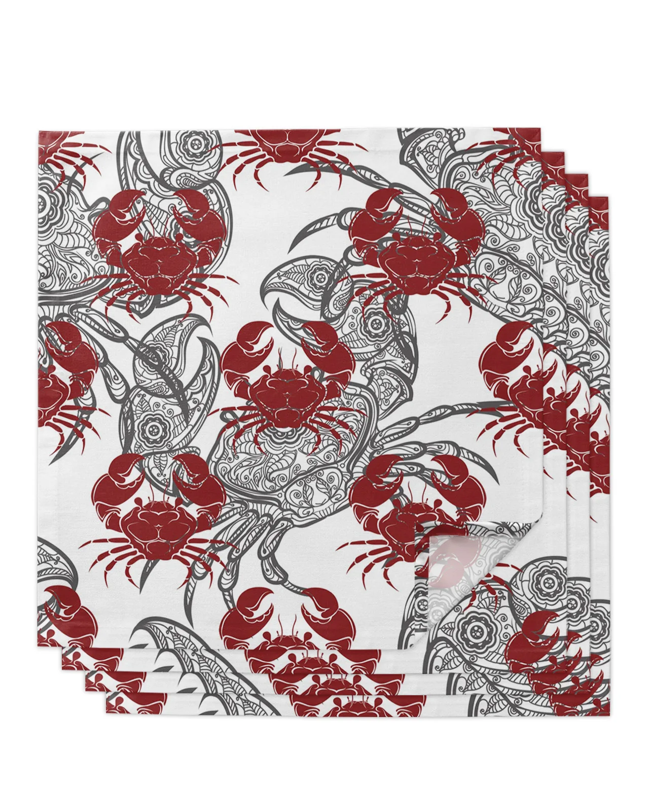 

4/6/8 шт., декоративные салфетки в виде красных крабов