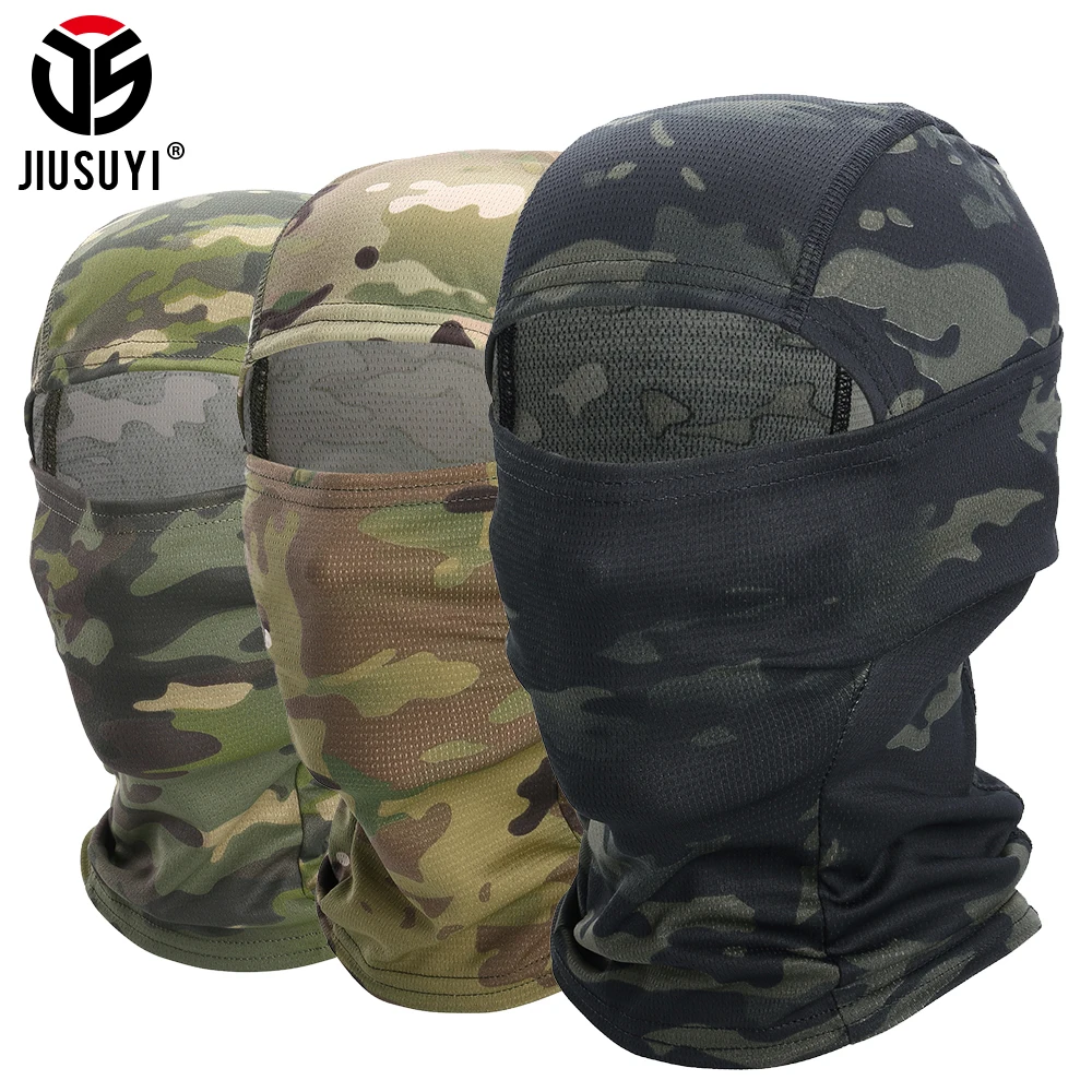 

Multicam Camouflage Balaclava Tactical Airsoft Military Paintball Army Bicycle Neck Hat Cover Liner Full Face Cover Men Women